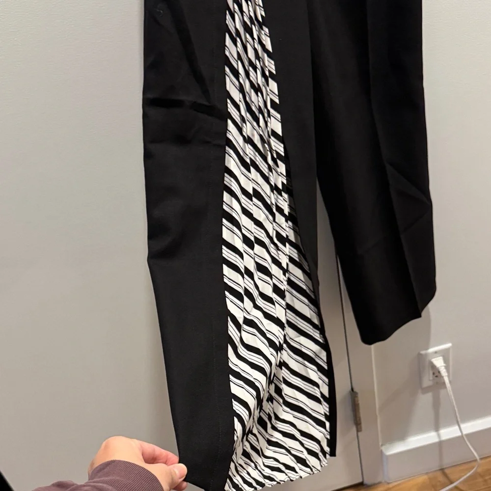 Petit Studio Wide Leg Pants with black and white stripes detail size XS - Picture 3 of 4